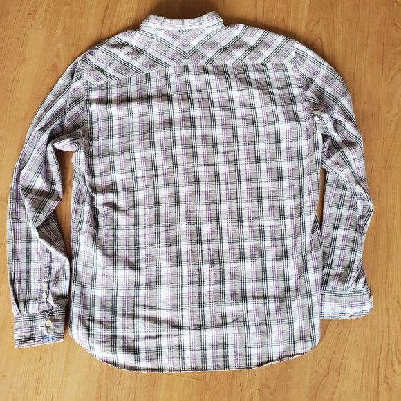 Paul Smith Jeans Men's Plaid Lightweight Cotton Shirt, Size L - Picture 2 of 5